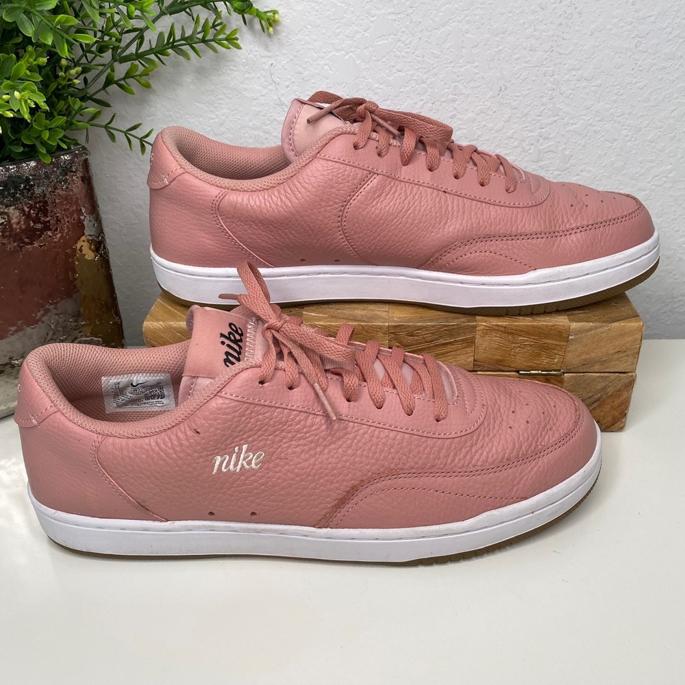 Nike Court Vintage Premium Pink Leather Sneakers Casual Shoes Size 12 - Picture 2 of 9